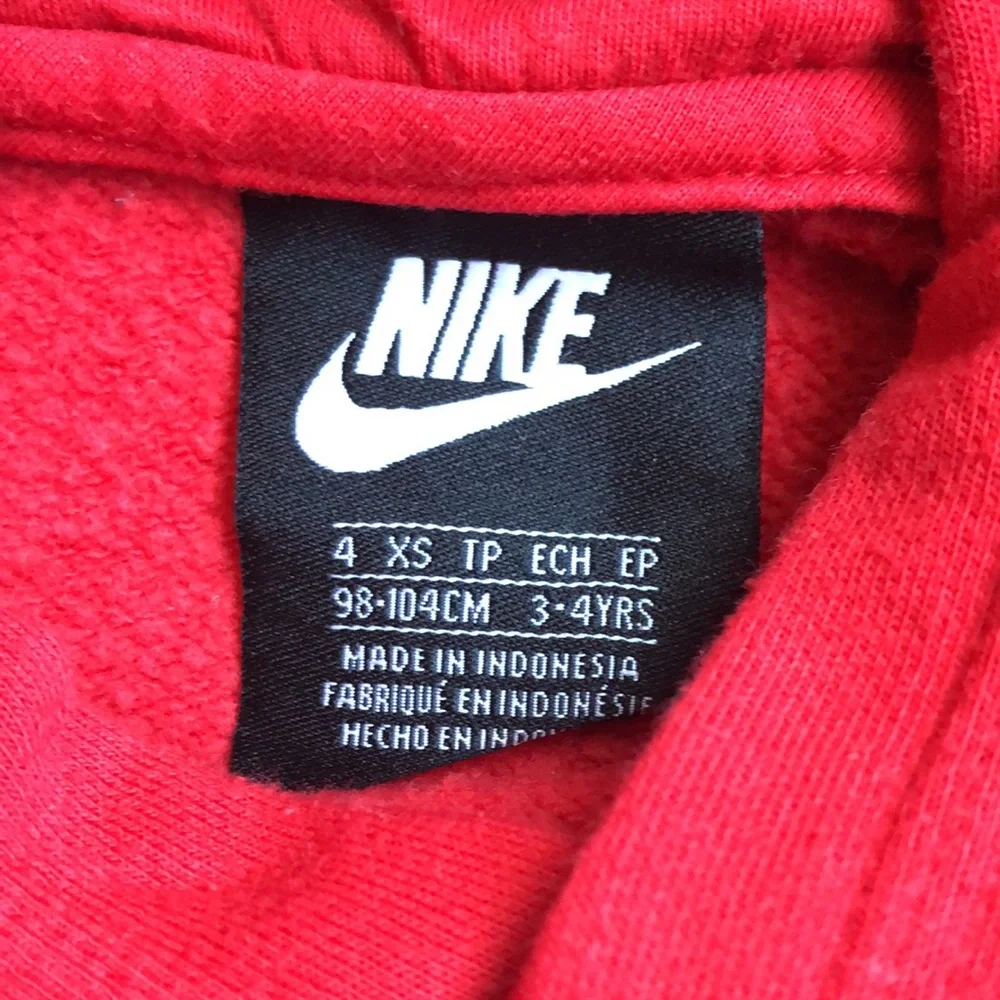 Nike Boys Red Hooded Sweatshirt, Size 4 (XS)